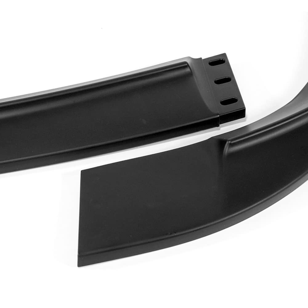 W-POWER Front Bumper Lip Spoiler for 2005-2013 Chevy Corvette C6, ZR1-Style, ABS, Matt Black, Model 2-PU-326-G
