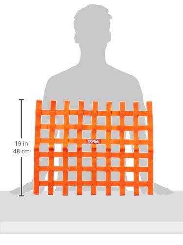 RaceQuip 721045RQP Window Net 1 in Webbing - 24 x 18 in Rectangle - Orange