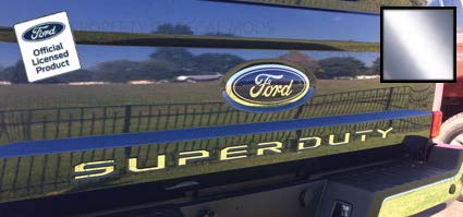 Decal Mods 2017-2019 Tailgate Decal Sticker (Thin Decal, NOT Raised Letters) Letter Inserts Inlays for Ford Super Duty Chrome - CCHR F250 F350 F450