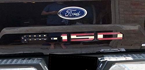 Decal Mods 2018-2020 F150 Tailgate Letters Decals Stickers (Thin, Not Raised) Kit Insert Indent For Ford F150 (American Flag - W
