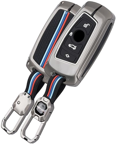Shopoflux Metal Key Cover Compatible With Bmw X4, X3, 5 Series, 6 Series, 3 Series, 7 Series 4 Button Smart Key  Black