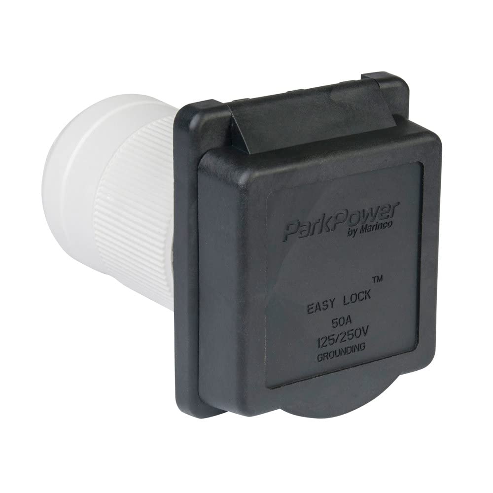 Weekender By Parkpower Marinco 50Arvib Rv Power Inlet, 50A, Black