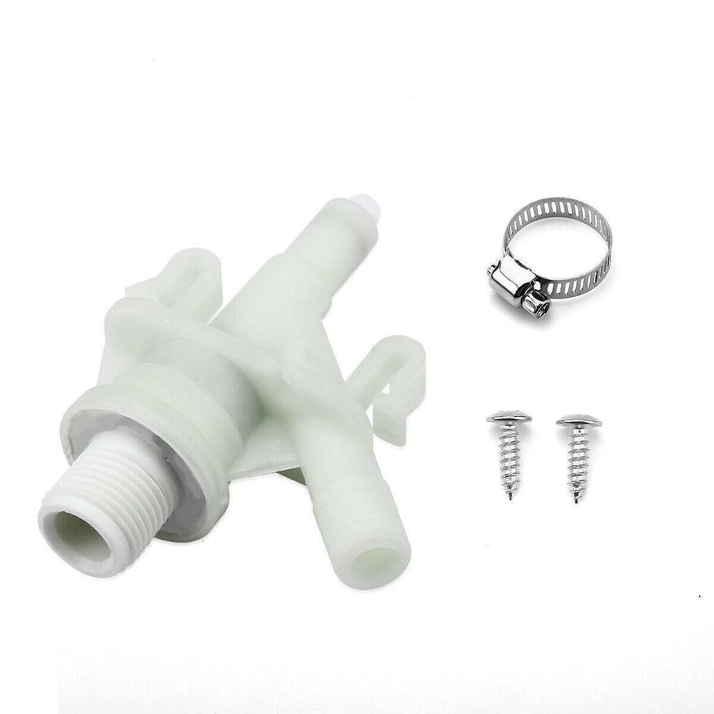 385311641 Water Valve Kit for Dometic Toilets Series 300, 301, 310, 311, 320, 321, Leak-Proof, Includes Hose Clamp and Fasteners