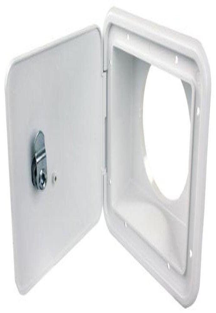 Jr Products L8D82-A Polar White Thumb Lock For Sewer Hose/Storage Hatch