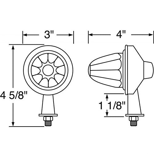 United Pacific 11 LED 1 1/8&quot; Arm Watermelon Honda Light Kit - Amber LED/Clear Lens, 38438