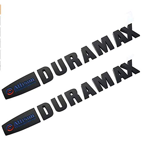 Yoaoo 2Pack Oem Allison Duramax Badges Emblems Compatible With Silverado 2500Hd 3500Hd Hood Black Blue