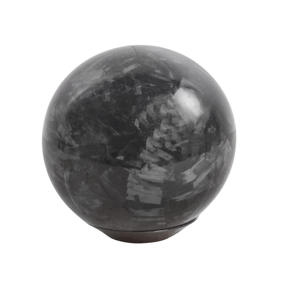 Forged Carbon Fiber Shift Knob Spherical Type Unique Designed For Most Manual Car Universal Gear Shifter With 3 Adapters (Carbon