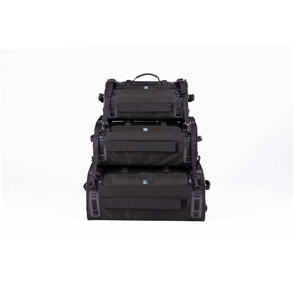 Niche Stackable Tail Bag, Three sizes, Motorcycle Rear Seat Bag with Waterproof Rain Cover, Motorbike Travel Luggage, Zipper clo