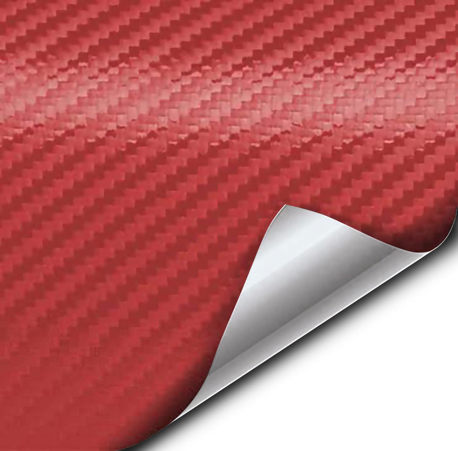 Vvivid® Xpo Red 3D Carbon Fiber 5Ft X 3Ft Vinyl Wrap Roll With Air Release Technology