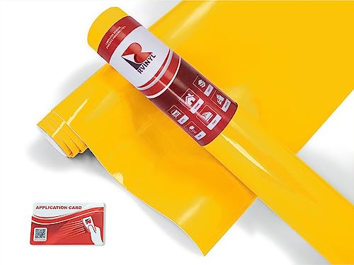 3M 2080 G15 Gloss Bright Yellow (5Ft X 27Ft W/Application Card) Vinyl Wrap Film Sheet With Air-Release For Cars, Trucks & More (