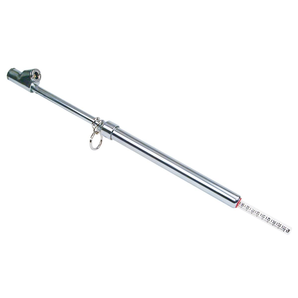 RoadPro JL-5018N 12" Dual Foot Tire Gauge - Silver, Straight-On Design for Accurate Tire Pressure Measurement