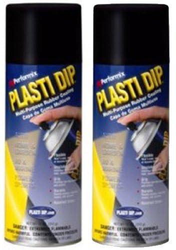 Plasti Dip Black Aerosol Spray - 2-Pack (11Oz Each) | Peelable Rubber Coating For Wheels, Tools & Diy Projects