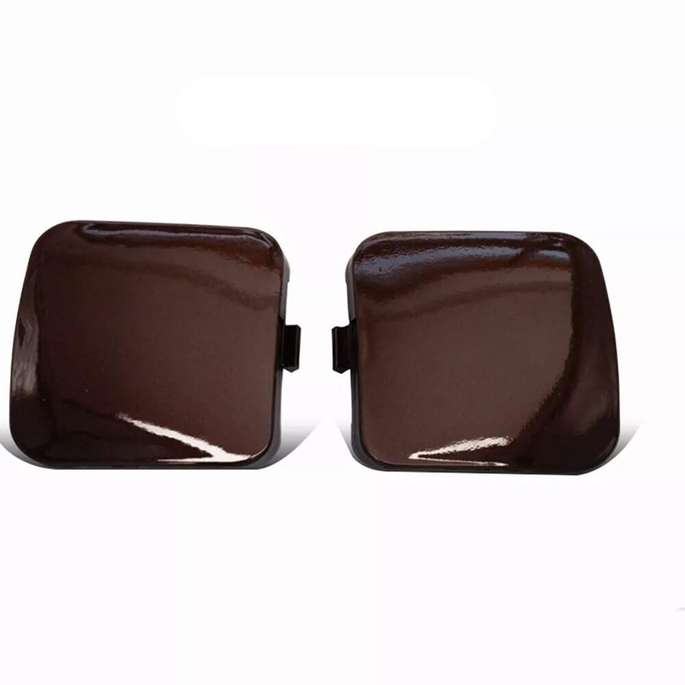 2Pcs Right + Left Side Front Bumper Tow Hook Eye Cover Cap for Toyota RAV4 2009 2010 2011 2012 (Brown)