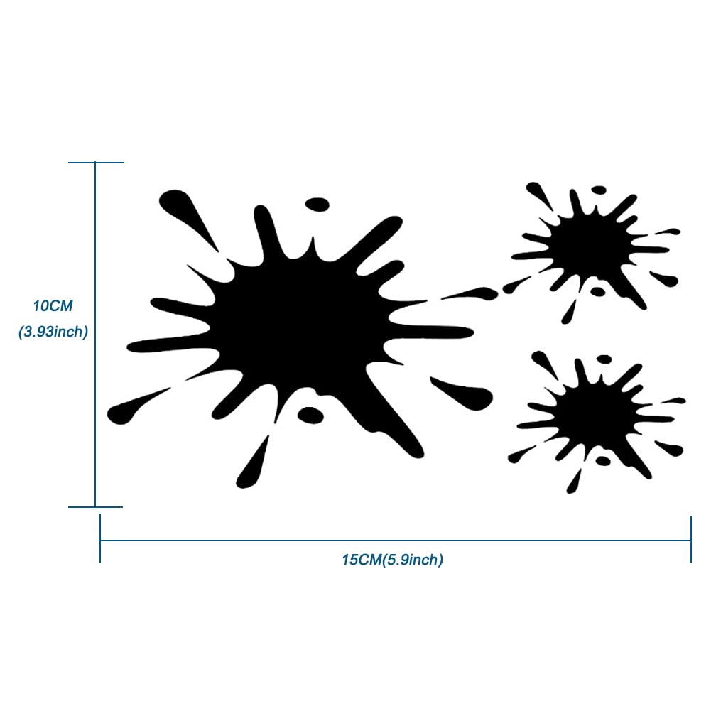 JSCARLIFE Mud Splatter Pattern Car Sticker, Self-Adhesive Vinyl Graphics Decals for Car/Truck, Universal Car Hood Body Side Rear