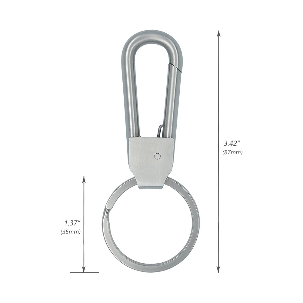 Laben Stainless Steel Key Chain Heavy Duty Car Key Clip With Belt Hook