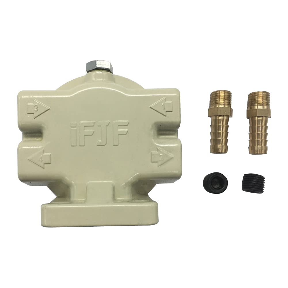iFJF R12T Fuel Filter Base NPT ZG1/4-19 Automotive Parts with Fittings Replacement for 120AT S3240 Diesel Engine(Includes 2 fitt