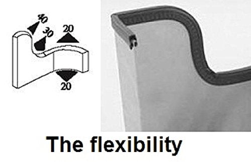 M M Seals - Edge Trim Black Fits 1/5 Inch (4.9Mm), Leg 0.65 Inch (16.6Mm), Length 20 Feet (6Meter) - Protective Edging Strip For
