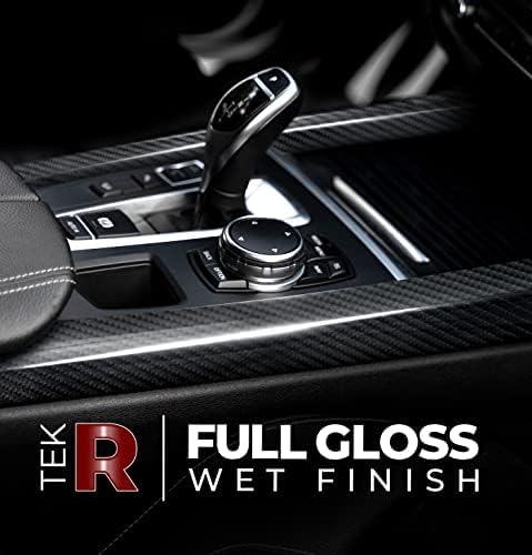 Vvivid High Gloss Black Carbon Fiber 3-Layer 3D Realistic Carbon Fiber Look Cast Vinyl Wrap (1/2Ft X 5Ft)