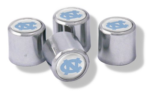 Ncaa North Carolina Tar Heels Metal Tire Valve Stem Caps, 4-Pack
