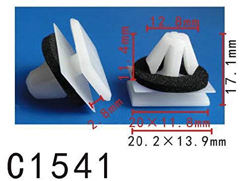 Autobahn88 Retainer Clip For Sill Panel,Rocker Panel, Compatible With Gm Geo Tracker 2001-On (Oem: 91176726) (Pack Of 20)