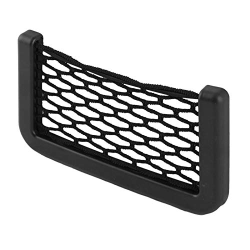 Semaphore Car Storage Net, Black Seat Side Back Storage Net Bag, Trunk Holder Pocket Organizer String Bag Phone Stand Compatible