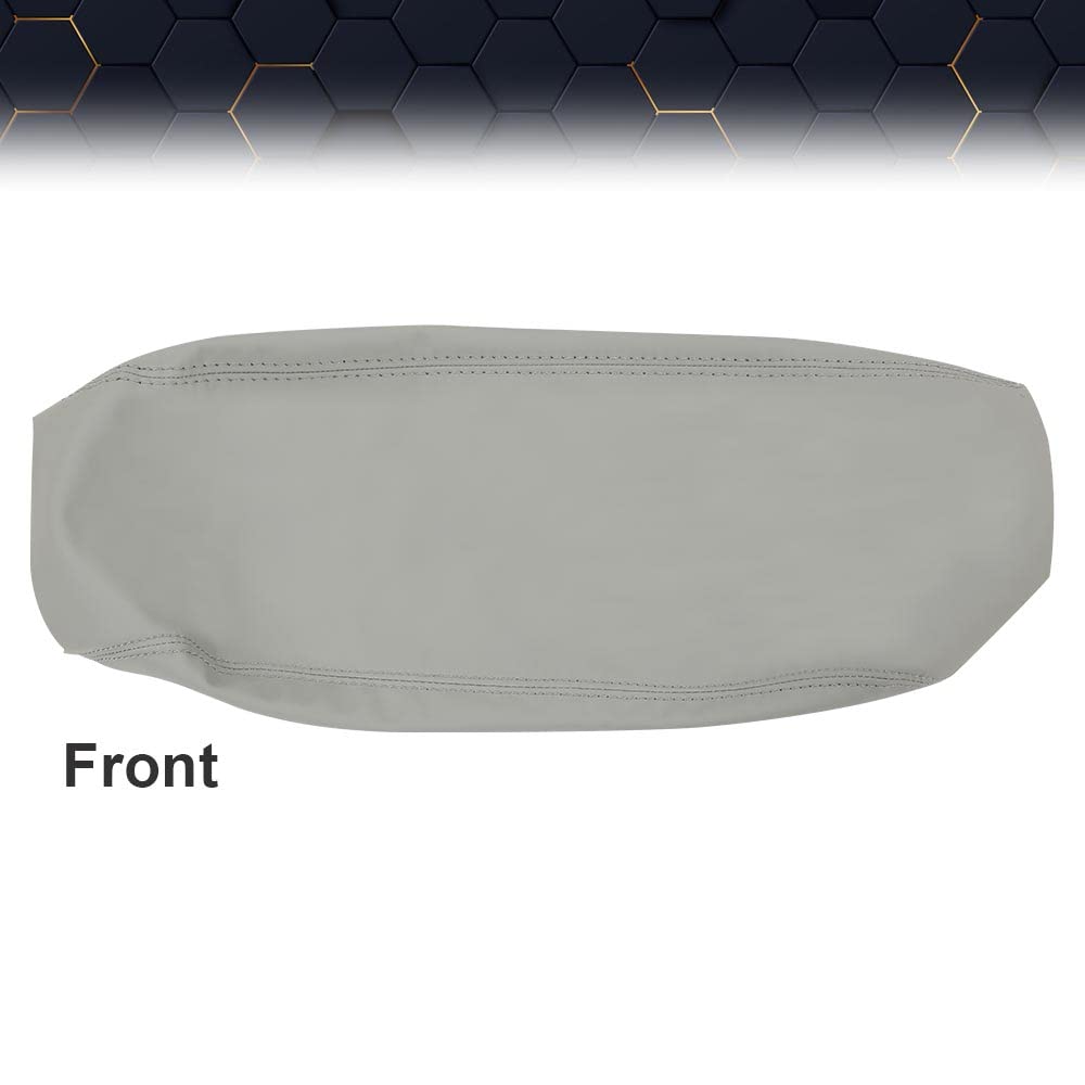 Pit66 Center Console Lid Armrest Cover Compatible With 2015-2019 Hyundai Sonata Gray