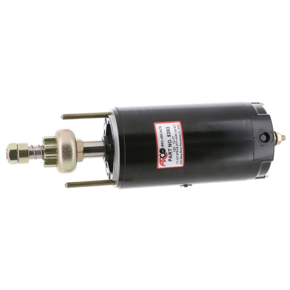 Arco Starting & Charging 5393 Outboard Starter For Chrysler/Force 70-150 Hp, 9-Tooth Drive Gear