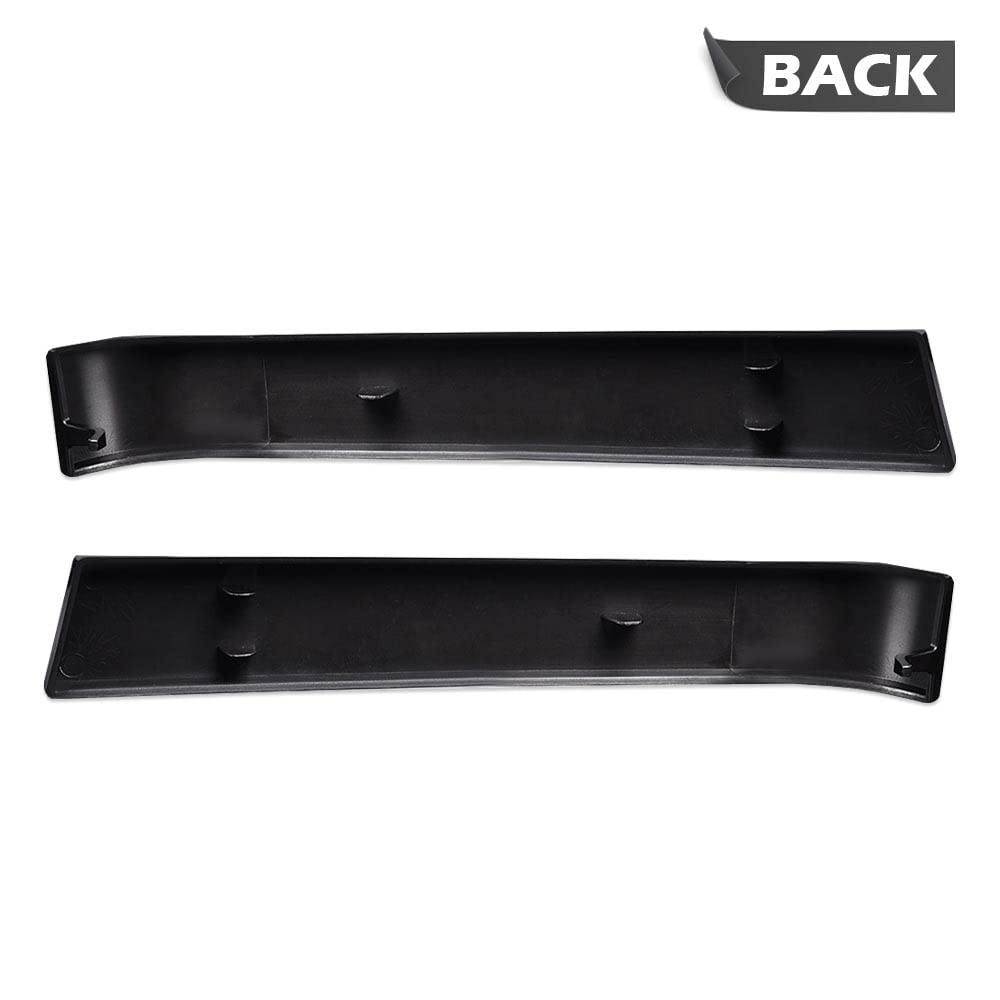 Pit66 Grille Trims Set, Compatible With 2003-2007 Chevy Silverado, Lh Rh Driver & Passenger Side, 2 Pcs, (Black)