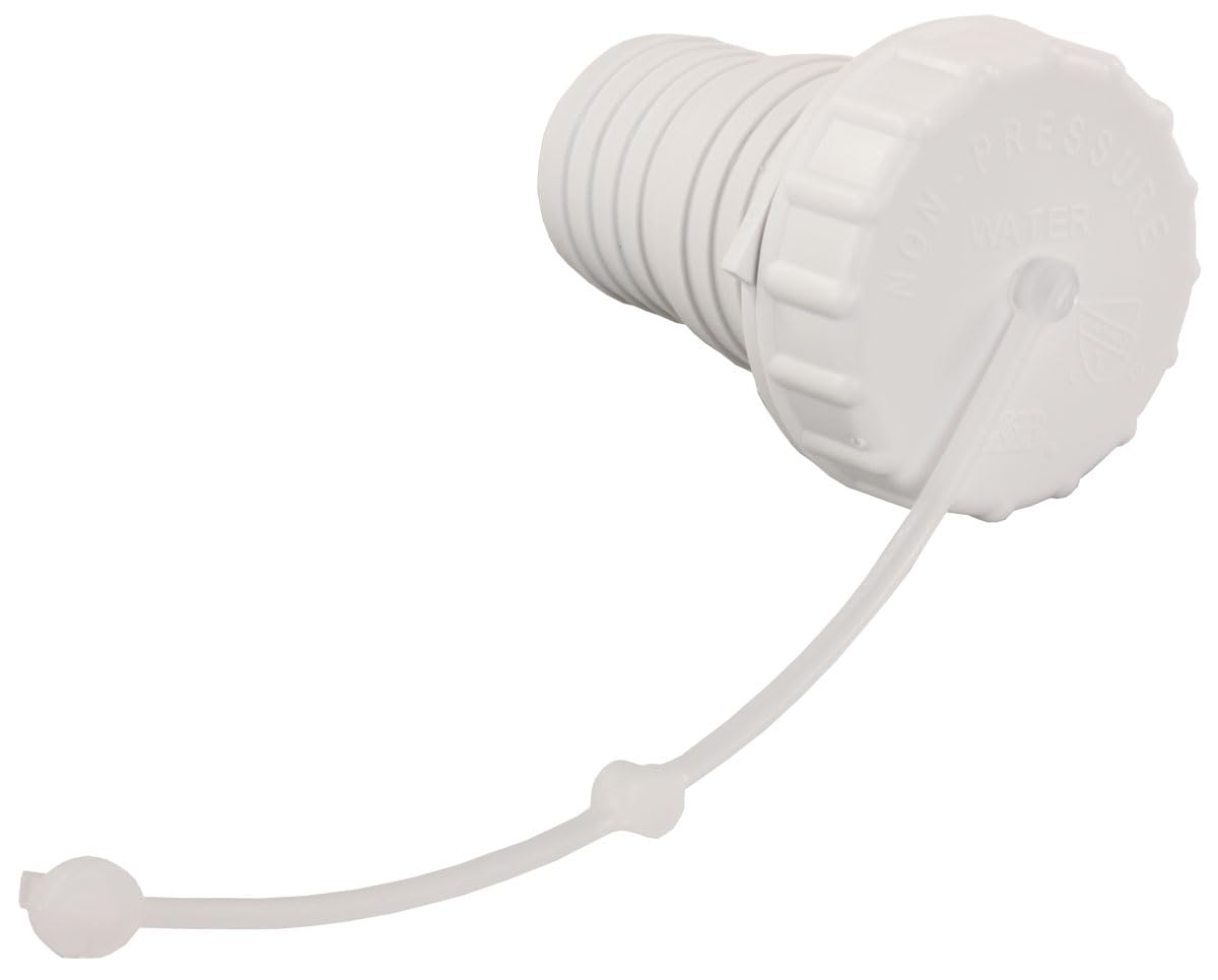 B&B Molders 94245 Grav Fill Cap/Strap/Spout, Polar White