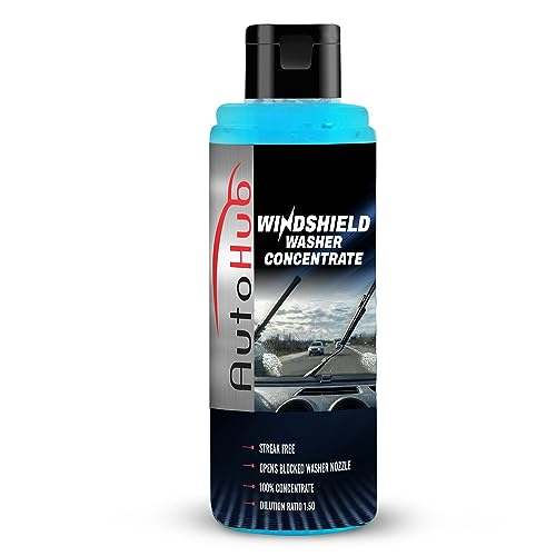 Auto Hub Windshield Washer Fluid For Car, Car Windshield Cleaner Liquid In Concentrate Form (20 Ml Enough For 1L Tank)  Instant