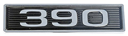 Mustang 390 Classic Hood Scoop Shaker Emblem in Chrome & Black