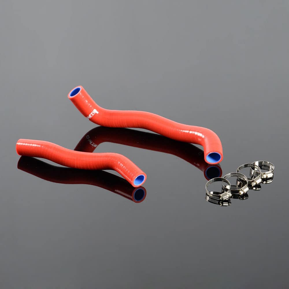 G-PLUS Silicone Radiator Tube Kit Compatible With Suzuki ATV DVX400 LTZ400 2003-2008 2004 2005 2006 2007 2008 2pcs Red