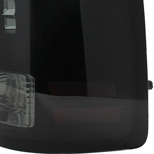 Akkon - For 07-13 Sierra 1500 07-14 Sierra 2500Hd 3500Hd Black Smoke Led Tail Lights Brake Lamps Replacement