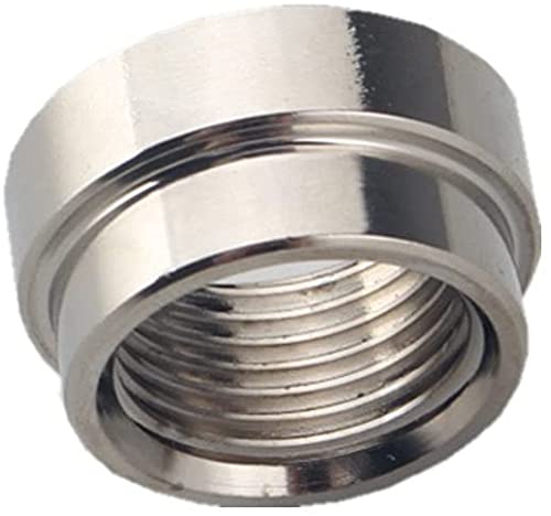 Hyat 2 Pairs O2 Sensor Bung Universal Stainless Steel M18 M18-1.5 Weld Oxygen Air Fuel Ratio Meter (2 Bungs/2 Plugs)