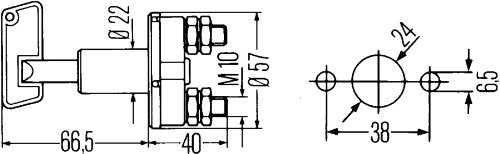 Hella 002843011 2843 Series 100A Rating Battery Master Switch