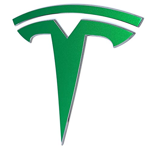 Custom Cut Graphics Logo Decal Wrap For Tesla Model Y, 4-Pc Set (Gloss Green)