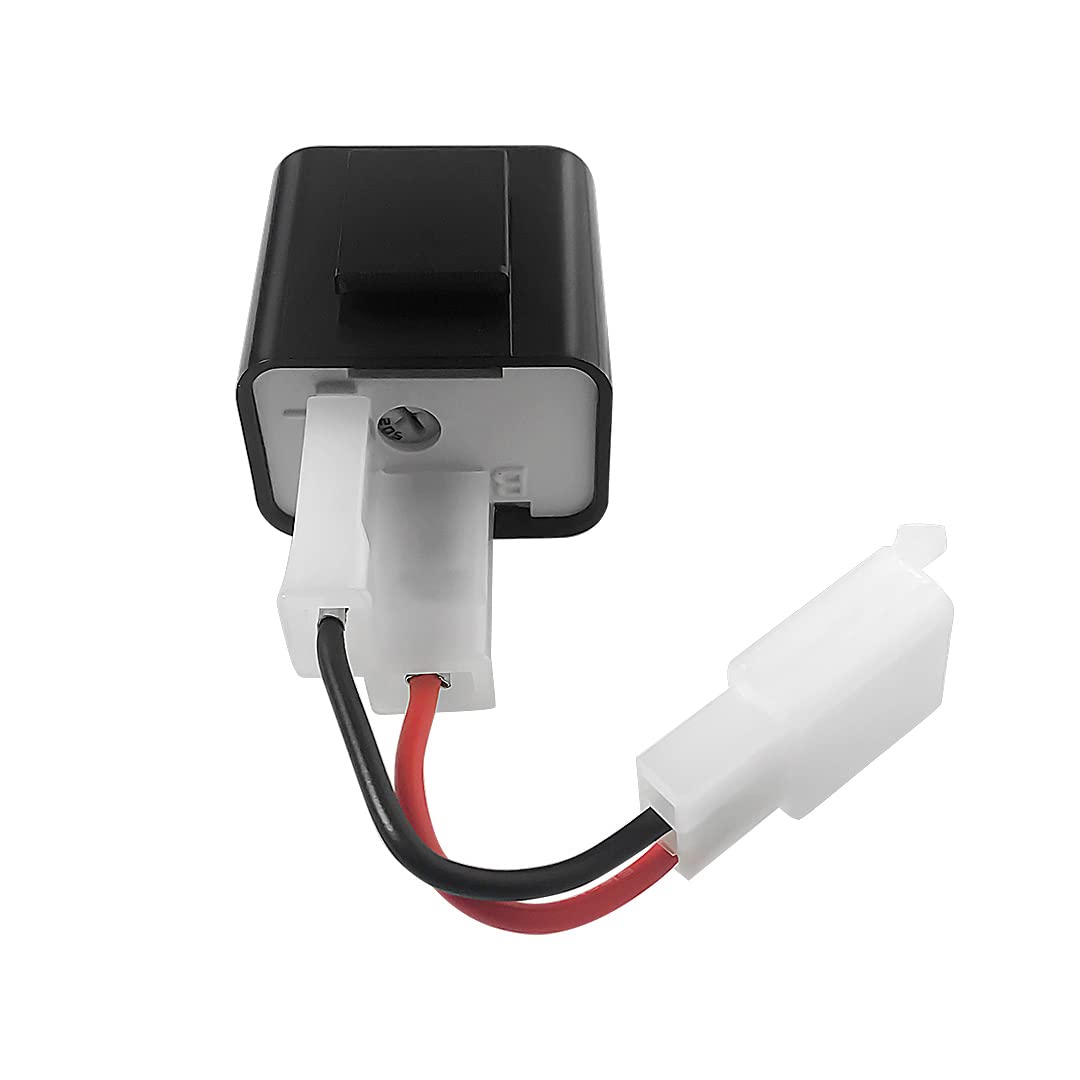 AMFRNE Adjustable 2-Pin Electronic LED Flasher Relay for Motorcycles Fix Turn Signal Hyper Flash, 2 Pin Adjustable Flash Rate Fl