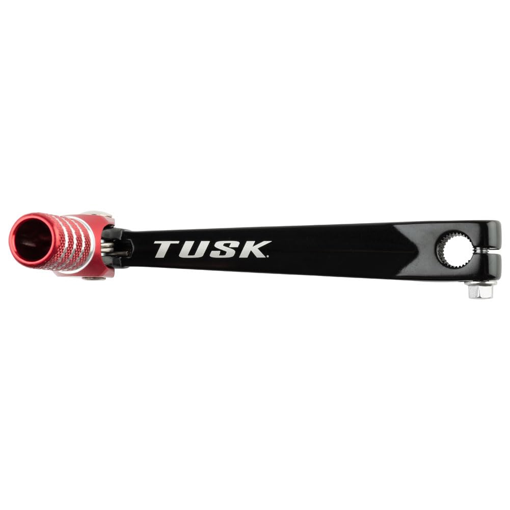 Tusk Folding Shift Lever Black/Red Tip - Fits: Honda Crf100F 2004-2009