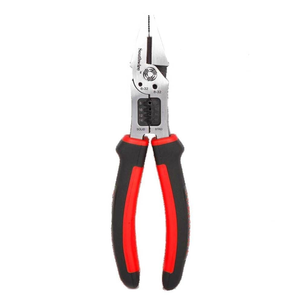 Southwire Mpscp 6-In-1 Multi-Tool Side Cutting Plier; Multifunctional; Ideal For Stripping 8-14 Awg Solid Wire And 10-16 Stranded Wire