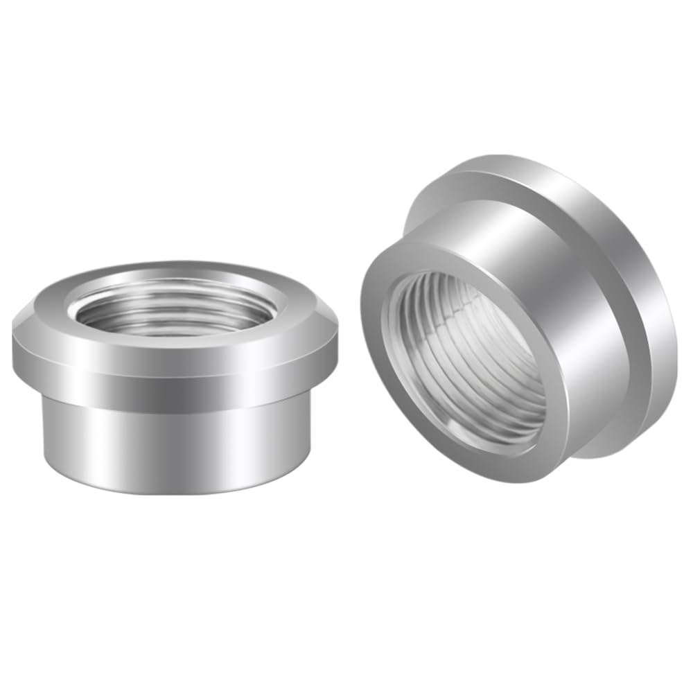 3/4 Npt Female Threaded Stepped Weld On Bung Fitting Aluminum 2Pcs
