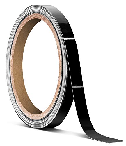 Vvivid Black Gloss Air-Release Adhesive Vinyl Tape Roll (1/4 Inch X 20Ft)