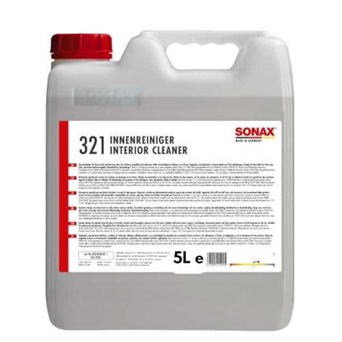 Sonax Car Interior Cleaner  5 Ltr | MultiPurpose Deep Cleaning Spray For All Interior Surfaces (Plastic, Upholstery, Roof Lini