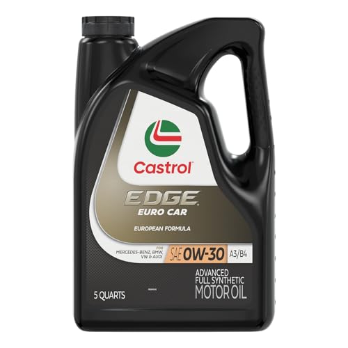 Castrol Edge Euro 0W-30 A3/B4 Advanced Full Synthetic Motor Oil, 5 Quarts, Pack Of 3