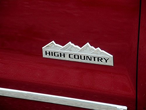 Yoaoo 2Pack Chrome High Country Emblem Badges Door Tailgate 3D Nameplate Compatible With Silverado 1500 2500Hd Sierra 3500Hd Oem