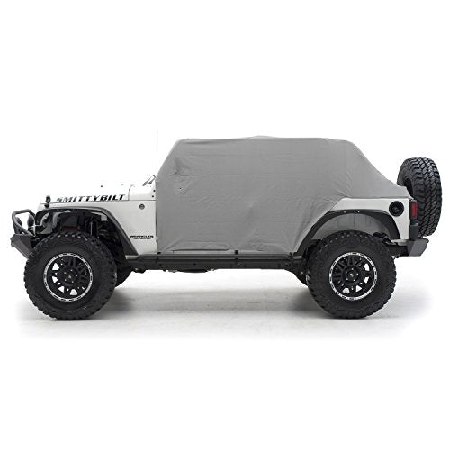 Smittybilt 1069 Gray Water-Resistant Cab Cover With Door Flap