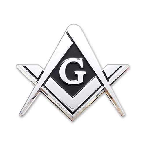 Freemason Square And Compass Metal Decal Auto Emblem
