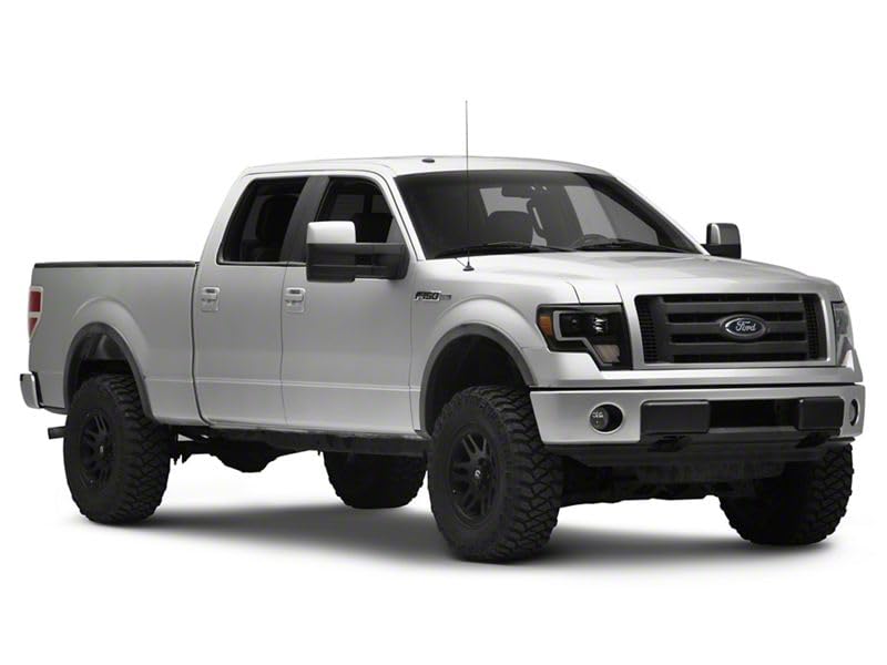 Raxiom G4 Projector Headlights; Black Housing; Clear Lens Compatible With 09-14 F-150 W/Factory Halogen Headlights