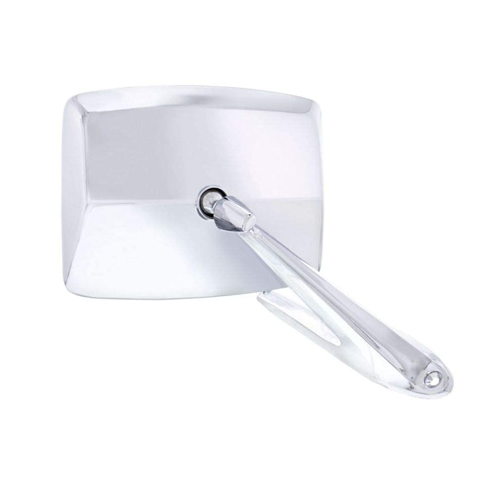 United Pacific 110737 Chrome Exterior Convex Mirror For 1966-77 Ford Bronco & 1967-79 Truck, Diecast Construction - Passenger Si