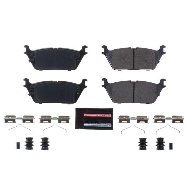Power Stop Z23-2169 Rear Z23 Evolution Sport Carbon Fiber Infused Ceramic Brake Pads with Hardware For Jeep Grand Wagoneer, Jeep