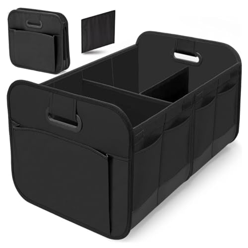 Sthira Car Boot Organizer, Foldable Trunk Organizer With Multicompartments Handles & Waterproof 600D Oxford Polyester Organiser